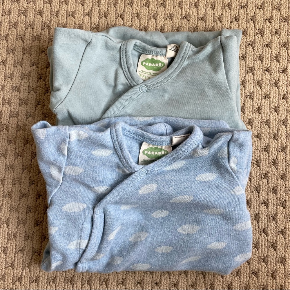 Parade Organic Baby Gowns, Size 0-3 Months